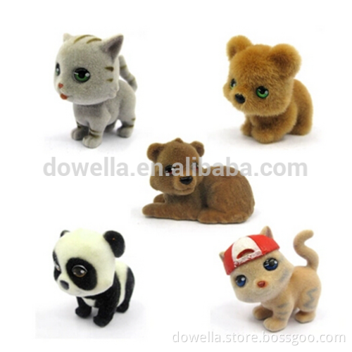 Simulation animal flocked doll ,Bear/panda style